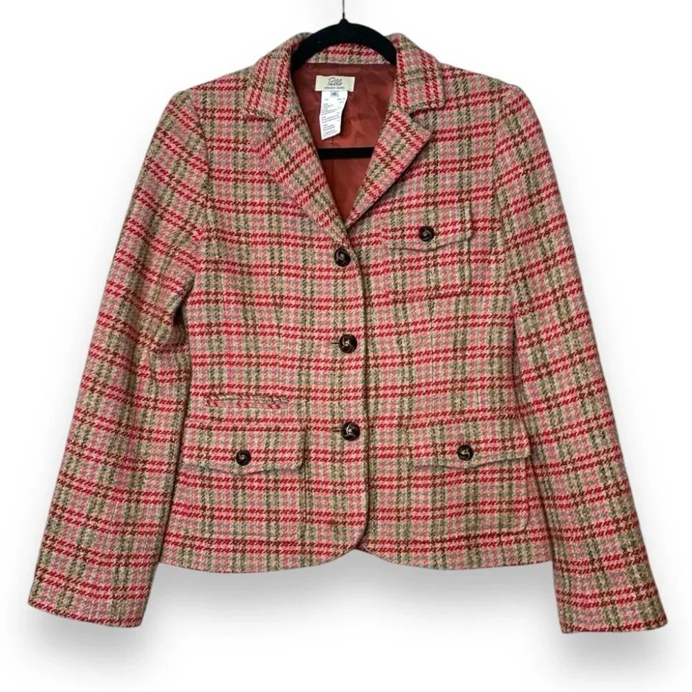 Vintage Pablo Gerard Darel Wool Blend Plaid Blazer Size 40